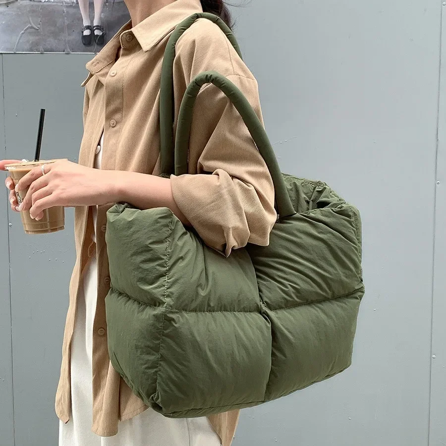 กระเป๋าบุนวมคอตตอนขนาดใหญ่สำหร - Luxury Bags Tote บทวิจารณ์และราคา
