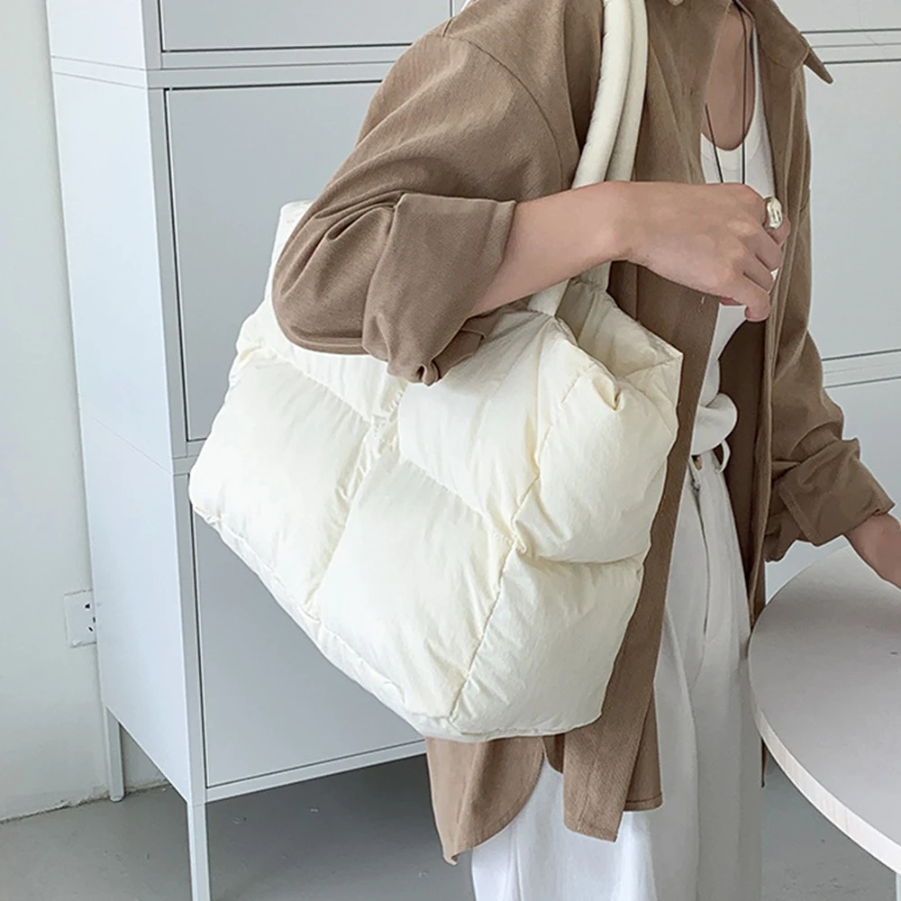 กระเป๋าบุนวมคอตตอนขนาดใหญ่สำหร - Luxury Bags Tote บทวิจารณ์และราคา