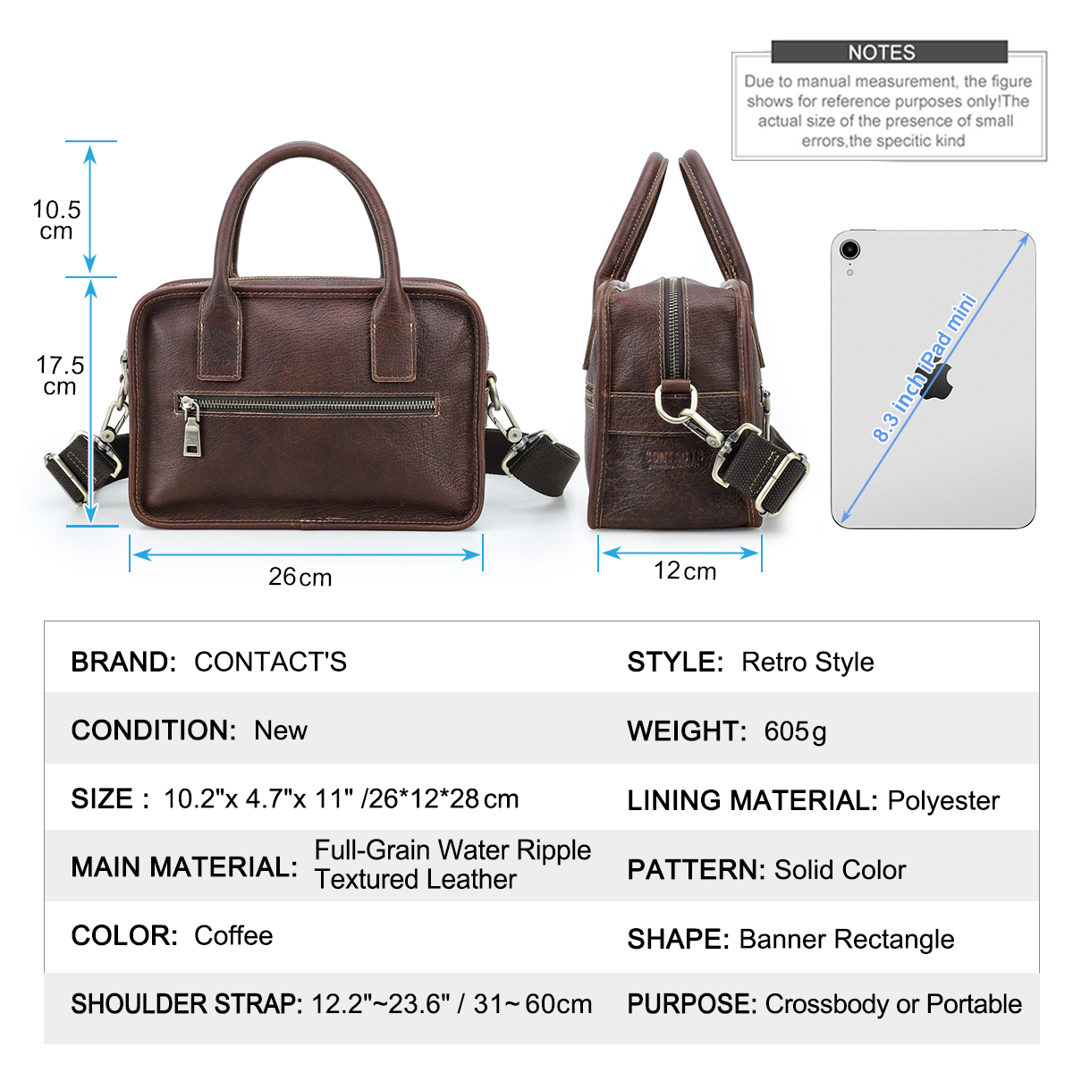 ติดต่อของแท้หนังผู้ชาย Tote กร - Luxury Bags Tote บทวิจารณ์และราคา